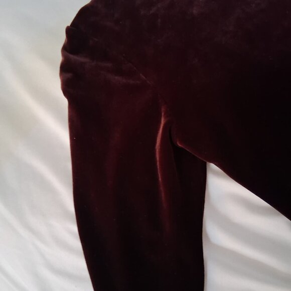 Banana Republic Burgundy Stretch Velour Party Holiday Dress - Picture 6 of 9